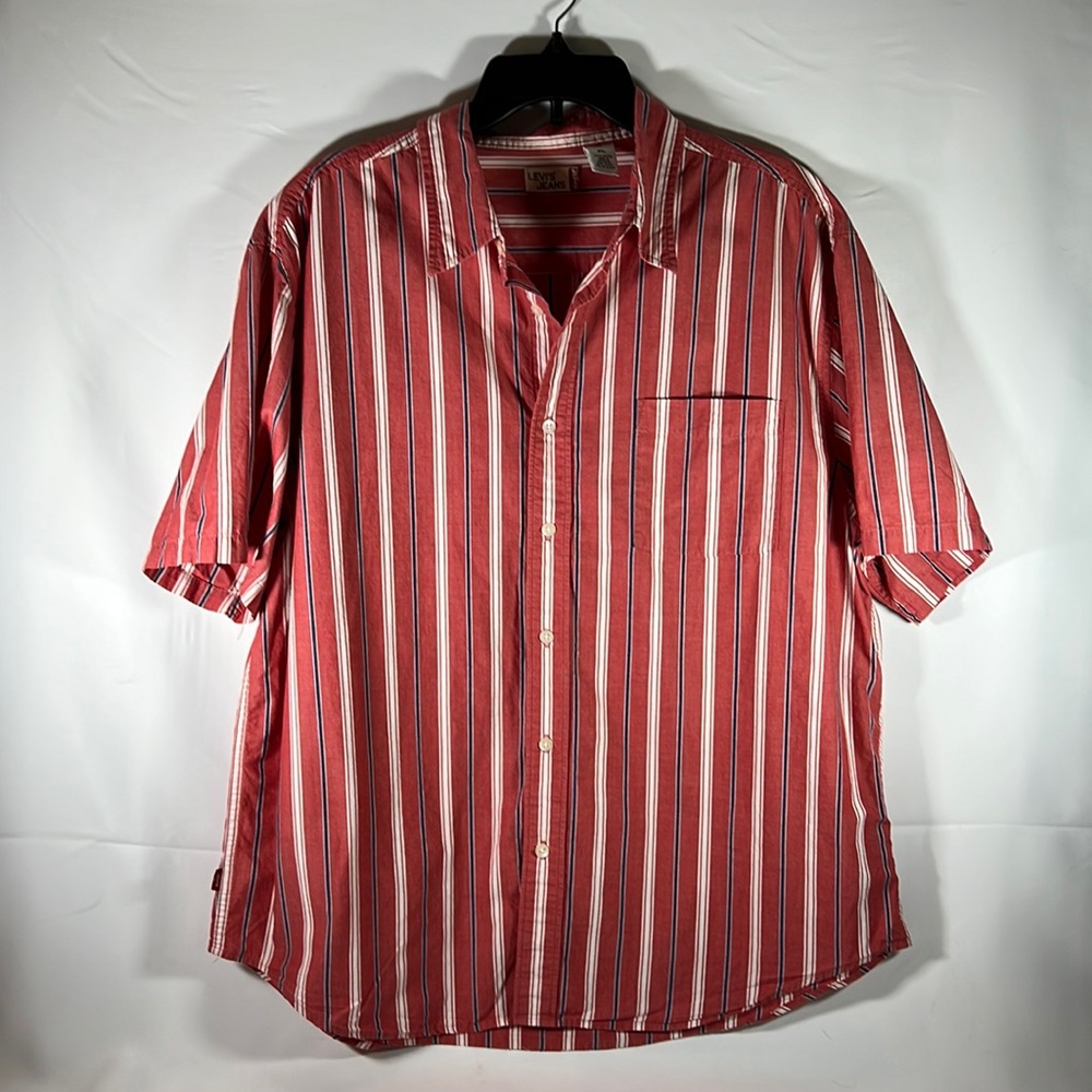 Levi Jeans Men’s Button Down, striped, Size XL